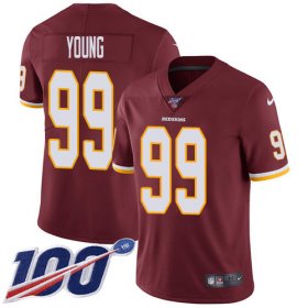 Wholesale Cheap Nike Redskins #99 Chase Young Burgundy Red Team Color Youth Stitched NFL 100th Season Vapor Untouchable Limited Jersey