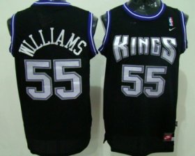 Wholesale Cheap Sacramento Kings #55 Jason Williams Black Swingman Jersey