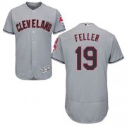 Wholesale Cheap Indians #19 Bob Feller Grey Flexbase Authentic Collection Stitched MLB Jersey