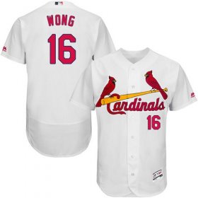 Wholesale Cheap Cardinals #16 Kolten Wong White Flexbase Authentic Collection Stitched MLB Jersey