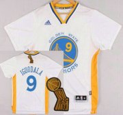 Wholesale Cheap Golden State Warriors #9 Andre Iguodala Revolution 30 Swingman 2014 New White Short-Sleeved Jersey With 2015 Finals Champions Patch