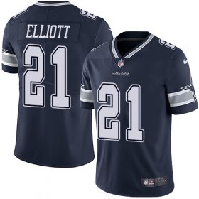 Wholesale Cheap Nike Cowboys #21 Ezekiel Elliott Navy Blue Team Color Youth Stitched NFL Vapor Untouchable Limited Jersey