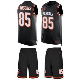 Wholesale Cheap Nike Bengals #85 Tee Higgins Black Team Color Men\'s Stitched NFL Limited Tank Top Suit Jersey