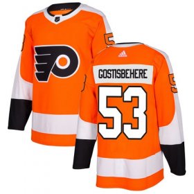 Wholesale Cheap Adidas Flyers #53 Shayne Gostisbehere Orange Home Authentic Stitched NHL Jersey