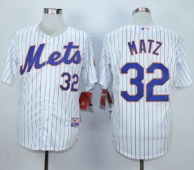 Wholesale Cheap Mets #32 Steven Matz White(Blue Strip) Home Cool Base Stitched MLB Jersey