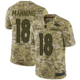 Wholesale Cheap Nike Broncos #18 Peyton Manning Camo Men\'s Stitched NFL Limited 2018 Salute To Service Jersey
