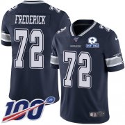 Wholesale Cheap Nike Cowboys #72 Travis Frederick Navy Blue Team Color Men's Stitched With Established In 1960 Patch NFL 100th Season Vapor Untouchable Limited Jersey