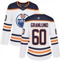 Wholesale Cheap Adidas Oilers #60 Markus Granlund White Road Authentic Women's Stitched NHL Jersey