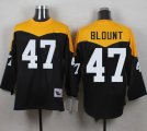 Wholesale Cheap Mitchell And Ness 1967 Steelers #47 Mel Blount Black/Yelllow Throwback Men's Stitched NFL Jersey