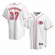 Wholesale Cheap Men's Cincinnati Reds #37 Tyler Stephenson White Stitched MLB Cool Base Nike Jersey