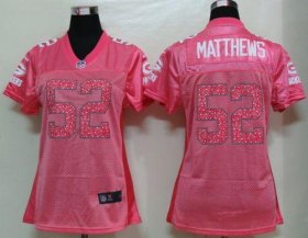 Wholesale Cheap Nike Packers #52 Clay Matthews Pink Sweetheart Women\'s NFL Game Jersey