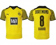 Wholesale Cheap Men 2021-2022 Club Borussia Dortmund home yellow aaa version 8 Soccer Jersey