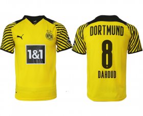 Wholesale Cheap Men 2021-2022 Club Borussia Dortmund home yellow aaa version 8 Soccer Jersey