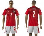 Wholesale Cheap Austria #2 Garics Red Home Soccer Country Jersey