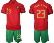 Wholesale Cheap Men 2020-2021 European Cup Portugal home red 23 Nike Soccer Jersey