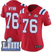 Wholesale Cheap Nike Patriots #76 Isaiah Wynn Red Alternate Super Bowl LIII Bound Women's Stitched NFL Vapor Untouchable Limited Jersey