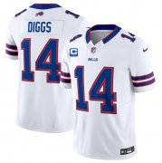 Wholesale Cheap Men's Buffalo Bills #14 Stefon Diggs White 2023 F.U.S.E. With 4-Star C Patch Vapor Untouchable Limited Football Stitched Jersey