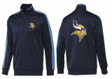 Wholesale Cheap NFL Minnesota Vikings Team Logo Jacket Dark Blue