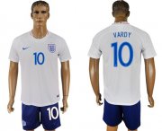 Wholesale Cheap England #10 Vardy Home Soccer Country Jersey