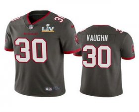 Wholesale Cheap Men\'s Tampa Bay Buccaneers #30 Ke\'Shawn Vaughn Grey 2021 Super Bowl LV Limited Stitched NFL Jersey