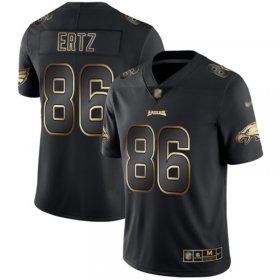 Wholesale Cheap Nike Eagles #86 Zach Ertz Black/Gold Men\'s Stitched NFL Vapor Untouchable Limited Jersey