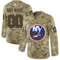 Wholesale Cheap Men's Adidas Islanders Personalized Camo Authentic NHL Jersey