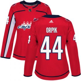 Wholesale Cheap Adidas Capitals #44 Brooks Orpik Red Home Authentic Women\'s Stitched NHL Jersey