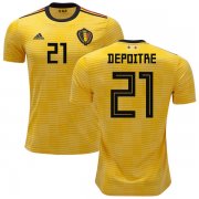 Wholesale Cheap Belgium #21 Depoitre Away Soccer Country Jersey