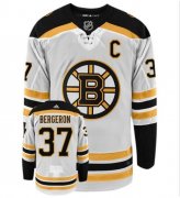 Wholesale Cheap Men's BOSTON BRUINS #37 PATRICE BERGERON with C patch ADIDAS AUTHENTIC AWAY WHITE NHL HOCKEY JERSEY