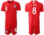 Wholesale Cheap Chile #8 A.Vidal Home Soccer Country Jersey