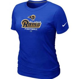 Wholesale Cheap Women\'s Nike Los Angeles Rams Critical Victory NFL T-Shirt Blue