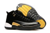 Wholesale Cheap Womens Air Jordan 12 Retro Shoes Black/Gold White