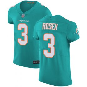 Wholesale Cheap Nike Dolphins #3 Josh Rosen Aqua Green Team Color Men\'s Stitched NFL Vapor Untouchable Elite Jersey