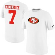 Wholesale Cheap Nike San Francisco 49ers #7 Kaepernick Name & Number NFL T-Shirt White