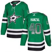 Cheap Adidas Stars #40 Martin Hanzal Green Home Authentic Drift Fashion Stitched NHL Jersey