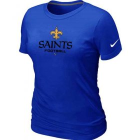 Wholesale Cheap Women\'s Nike New Orleans Saints Critical Victory NFL T-Shirt Blue