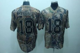 Wholesale Cheap Colts #18 Peyton Manning Camouflage Realtree Embroidered NFL Jersey