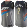 Wholesale Cheap Nike Oklahoma City Thunder #7 Carmelo Anthony Gray NBA Swingman City Edition Jersey