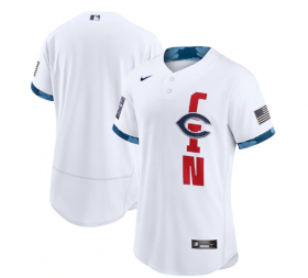 Wholesale Cheap Men\'s Cincinnati Reds Blank 2021 White All-Star Flex Base Stitched MLB Jersey