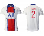 Wholesale Cheap Men 2020-2021 club Paris Saint-Germain away aaa version 2 white Soccer Jerseys