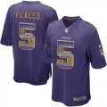 Wholesale Cheap Nike Ravens #5 Joe Flacco Purple Team Color Men's Stitched NFL Limited Strobe Jersey