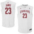 Wholesale Cheap Cleveland Cavaliers #23 LeBron James White Fashion Replica Jersey