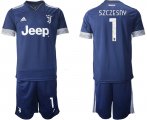 Wholesale Cheap Men 2020-2021 club Juventus away 1 blue Soccer Jerseys
