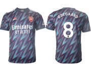 Wholesale Cheap Men 2021-2022 Club Arsenal Second away aaa version blue 8 Soccer Jersey