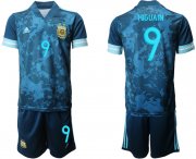 Wholesale Cheap Men 2021 National Argentina away 9 blue soccer jerseys