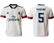Wholesale Cheap Men 2020-2021 club Real Madrid home aaa version 5 white Soccer Jerseys2