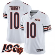 Wholesale Cheap Nike Bears #10 Mitchell Trubisky White Youth Stitched NFL 100th Season Vapor Limited Jersey