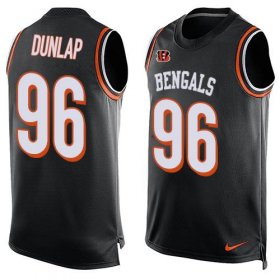 Wholesale Cheap Nike Bengals #96 Carlos Dunlap Black Team Color Men\'s Stitched NFL Limited Tank Top Jersey