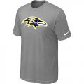 Wholesale Cheap Baltimore Ravens Sideline Legend Authentic Logo Dri-FIT Nike NFL T-Shirt Light Grey