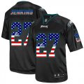 Wholesale Cheap Nike Eagles #27 Malcolm Jenkins Black Men's Stitched NFL Elite USA Flag Fashion Jersey
